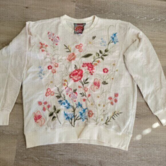 JOHNNY WAS Catalina Contrast French Terry Sweatshirt - Picture 3 of 7